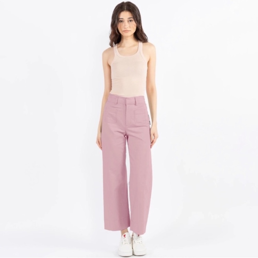 THE SCRIPT PINK ROSE HIGH RISE WIDE LEG CROP
CHIARA PANT SIZE 10